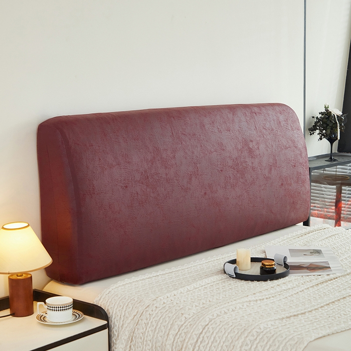 91家纺网 家纺一手货源 找家纺 共鸣沙发套 2024新款纳米科技布系列床头罩 科技布-酒红