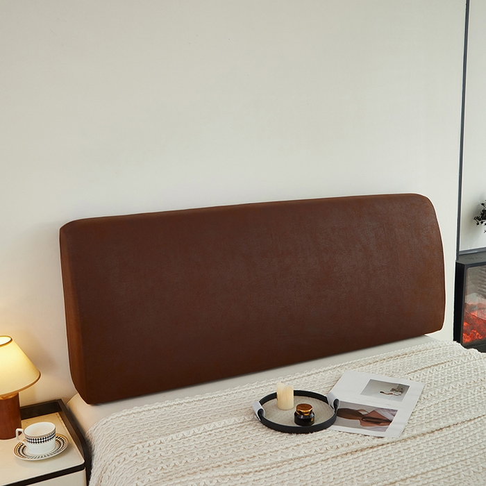 91家纺网 家纺一手货源 找家纺 共鸣沙发套 2024新款纳米科技布系列床头罩 科技布-深咖