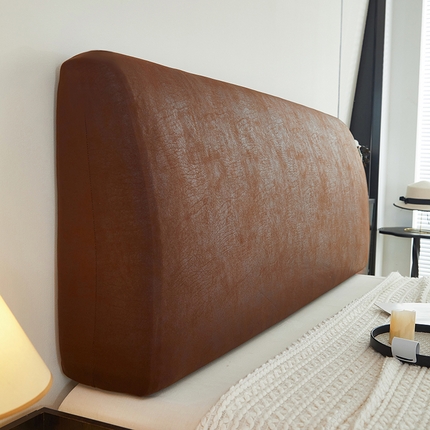 91家纺网 家纺一手货源 找家纺 共鸣沙发套 2024新款纳米科技布系列床头罩 科技布-深咖