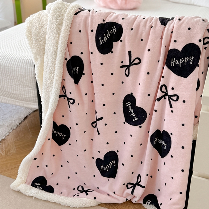 91家纺网 家纺一手货源 找家纺 吉象家纺 2024新款高克重牛奶绒羊羔绒印花毛毯 苏沫