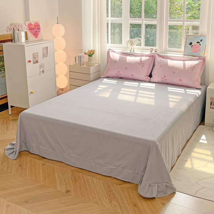 91家纺网 家纺一手货源 找家纺 暖芯优选 2025新款直播爆款加厚全棉磨毛四件套喷气印花纯棉（一字绣工艺款）学生三件套10月上新 晚风吟