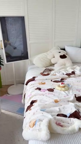 91家纺网 家纺一手货源 找家纺 吉象家纺 2024新款高克重牛奶绒羊羔绒印花毛毯 面包香肠狗