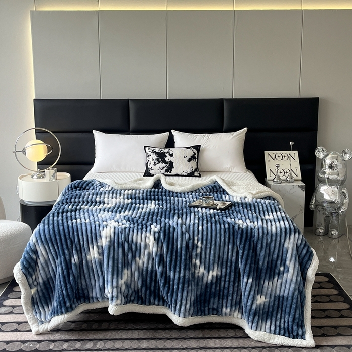 91家纺网 家纺一手货源 找家纺 （总）璐维斯家纺 2025款双层加厚毛毯羊羔绒牛奶绒保暖毯子盖毯午睡法莱绒多功能毯子跨境外贸直播电商专供礼品绒毯