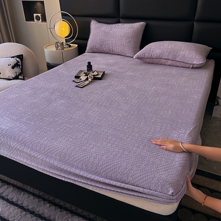 91家纺网 家纺一手货源 找家纺 （总）菡宝 2024新款素色烂花床笠