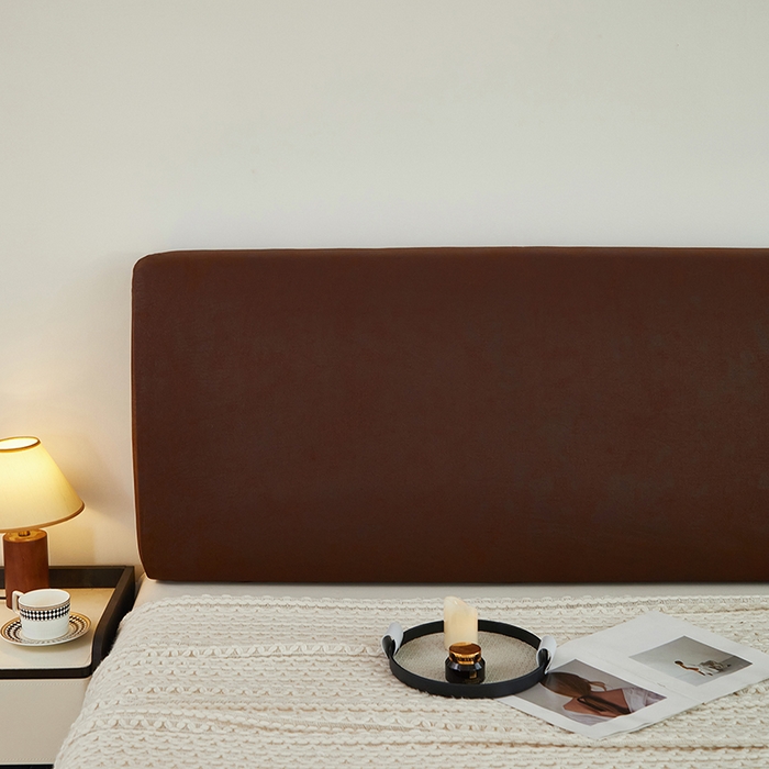 91家纺网 家纺一手货源 找家纺 共鸣沙发套 2024新款纳米科技布系列床头罩 科技布-深咖