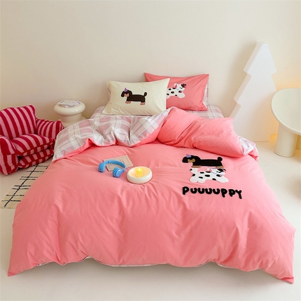 91家纺网 家纺一手货源 找家纺 （总）珺柔家纺 2024新款数码印花全棉磨毛毛巾绣四件套