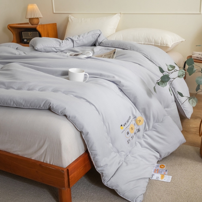 91家纺网 家纺一手货源 找家纺 慕尚家纺 2025新款大豆纤维被被子被芯 大豆纤维被灰