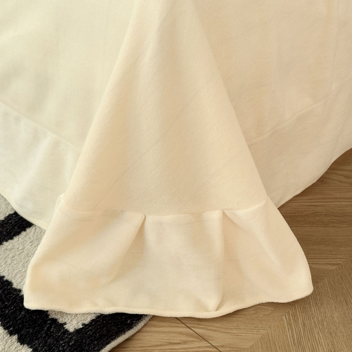 91家纺网 家纺一手货源 找家纺 大麦家纺 2024新款高克重牛奶绒雕花四件套 玫瑰