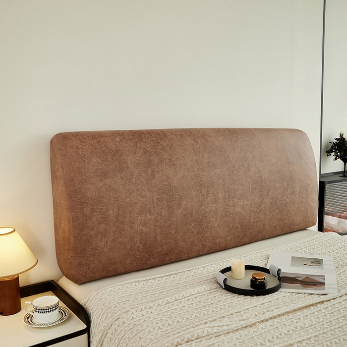 91家纺网 家纺一手货源 找家纺 共鸣沙发套 2024新款纳米科技布系列床头罩 科技布-棕黄