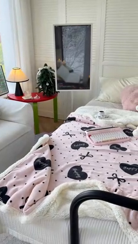 91家纺网 家纺一手货源 找家纺 吉象家纺 2024新款高克重牛奶绒羊羔绒印花毛毯 苏沫