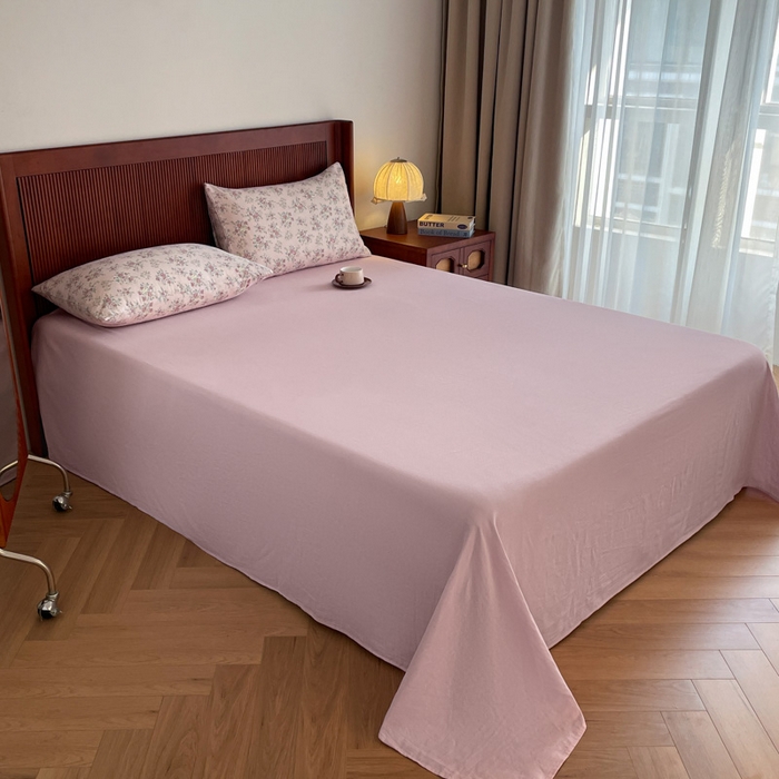 91家纺网 家纺一手货源 找家纺 一比一家纺 2025新款全棉母婴级抗菌有氧全棉双层纱亲肤全棉小清新印花三件套四件套 丽莎