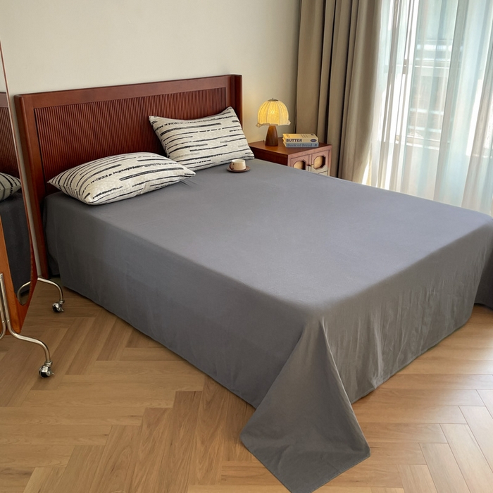 91家纺网 家纺一手货源 找家纺 一比一家纺 2025新款全棉母婴级抗菌有氧全棉双层纱亲肤全棉小清新印花三件套四件套 凯伦