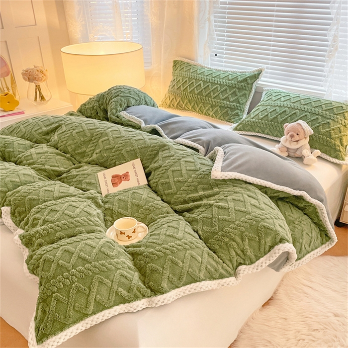 91家纺网 家纺一手货源 找家纺 （总）梦舒羽 2025新款220克塔芙绒被套两用牛奶绒毛毯