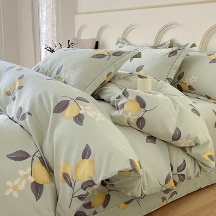 91家纺网 家纺一手货源 找家纺 （总）铭成 2024新款全棉生态喷气加厚磨毛四件套