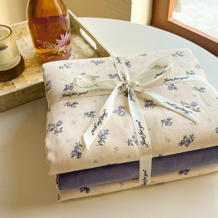 一比一家纺 2025新款全棉母婴级抗菌有氧全棉双层纱亲肤全棉小清新印花三件套四件套 不止玫瑰