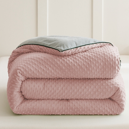 凉百百 2024新款豆豆绒被芯系列 粉