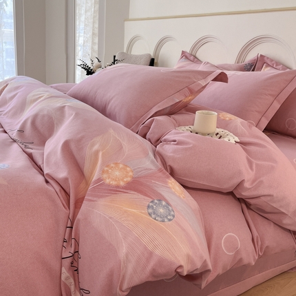 91家纺网 家纺一手货源 找家纺 （总）铭成 2024新款全棉生态喷气加厚磨毛四件套