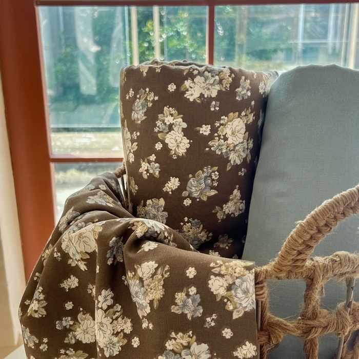 91家纺网 家纺一手货源 找家纺 一比一家纺 2026新款全棉母婴级抗菌有氧全棉双层纱亲肤全棉小清新印花三件套四件套 海盐拿铁