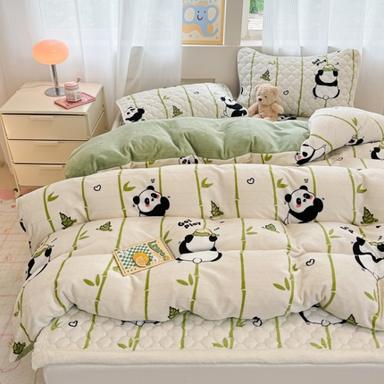 91家纺网 家纺一手货源 找家纺 （总）慕尚家纺 2025牛奶绒床盖床褥被套三件套四件套