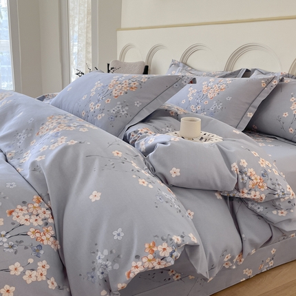 91家纺网 家纺一手货源 找家纺 （总）铭成 2024新款全棉生态喷气加厚磨毛四件套