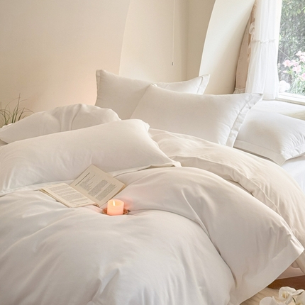 91家纺网 家纺一手货源 找家纺 （总）欣晴家纺 2024新款加厚斜纹亲肤棉高端酒店宾馆民宿四件套