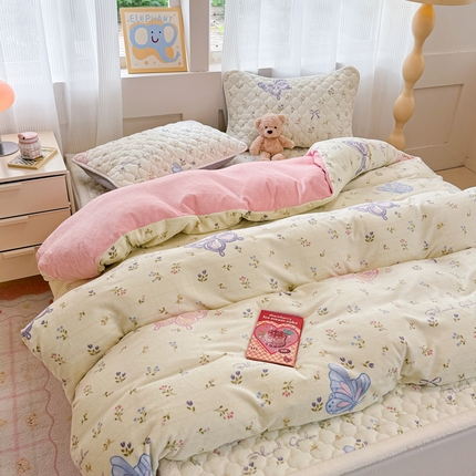 91家纺网 家纺一手货源 找家纺 （总）慕尚家纺 2025牛奶绒床盖床褥被套三件套四件套