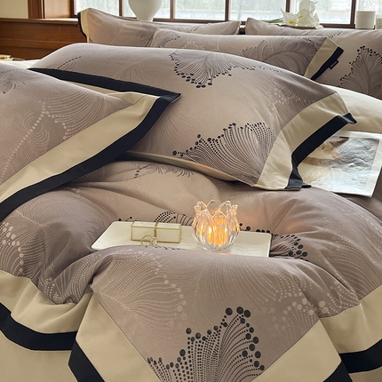 91家纺网 家纺一手货源 找家纺 （总）  2024秋冬A类加厚纯棉磨毛四件套保暖活性印花轻奢全棉被套床单床笠款床上用品-婉沁