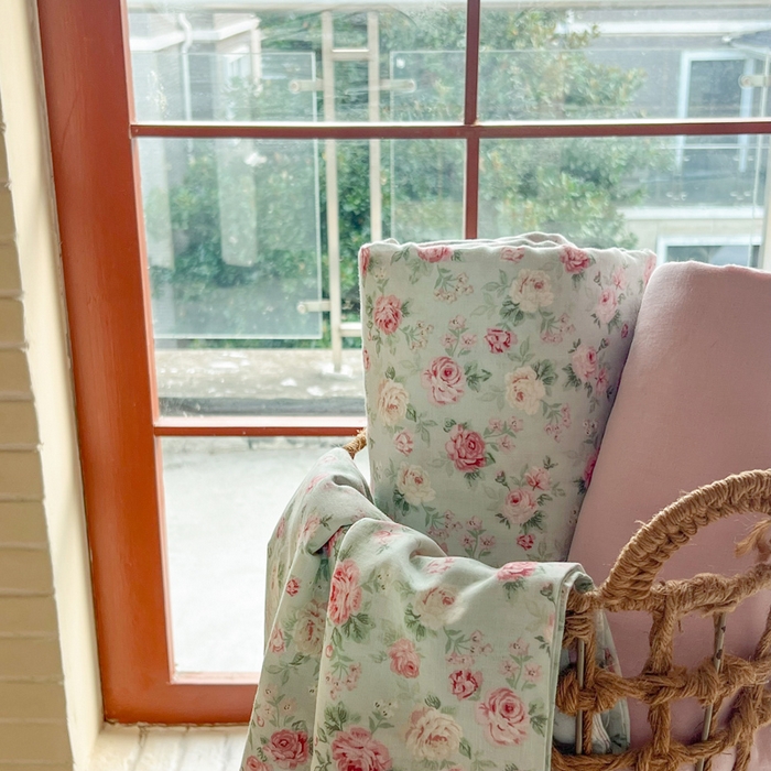 91家纺网 家纺一手货源 找家纺 一比一家纺 2025新款全棉母婴级抗菌有氧全棉双层纱亲肤全棉小清新印花三件套四件套 兰桂坊