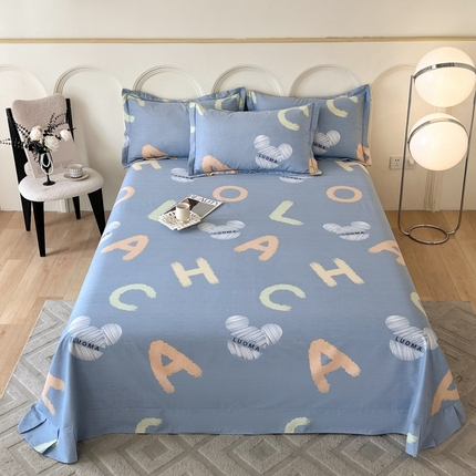 91家纺网 家纺一手货源 找家纺 （总）铭成 2024新款全棉生态喷气加厚磨毛单品床单