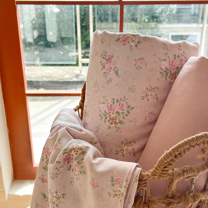 91家纺网 家纺一手货源 找家纺 一比一家纺 2026新款全棉母婴级抗菌有氧全棉双层纱亲肤全棉小清新印花三件套四件套 半岛红茶