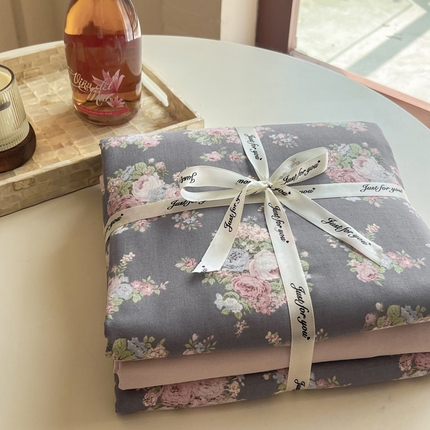 一比一家纺 2025新款全棉母婴级抗菌有氧全棉双层纱亲肤全棉小清新印花三件套四件套 爱玲说