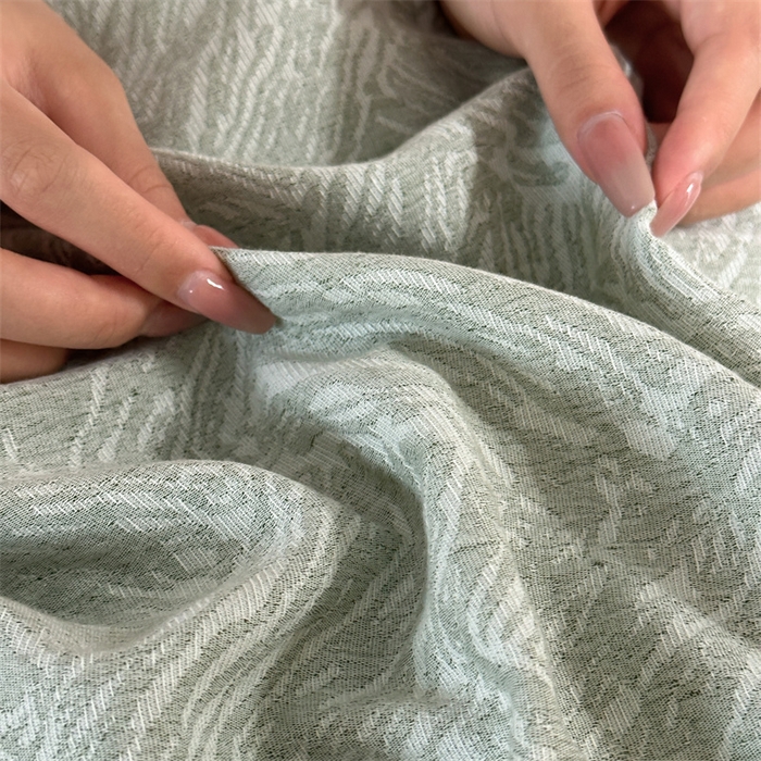 91家纺网 家纺一手货源 找家纺 梦享生活家居 2024新款色织三层提花墨尔本系列四件套 墨尔本浅绿