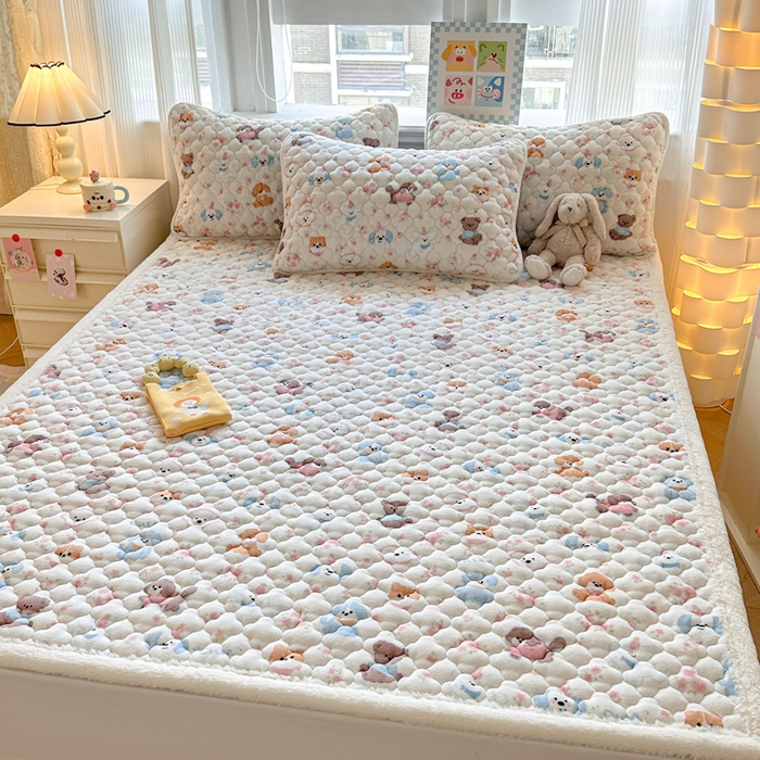 91家纺网 家纺一手货源 找家纺 慕尚家纺 2025牛奶绒床盖床褥被套三件套四件套 床垫-图图狗