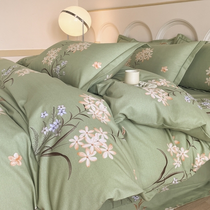 91家纺网 家纺一手货源 找家纺 （总）铭成 2024新款全棉生态喷气加厚磨毛四件套