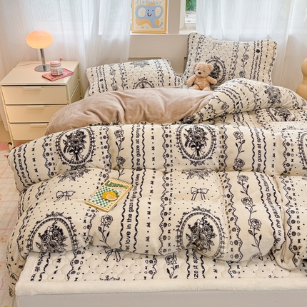 91家纺网 家纺一手货源 找家纺 （总）慕尚家纺 2025牛奶绒床盖床褥被套三件套四件套