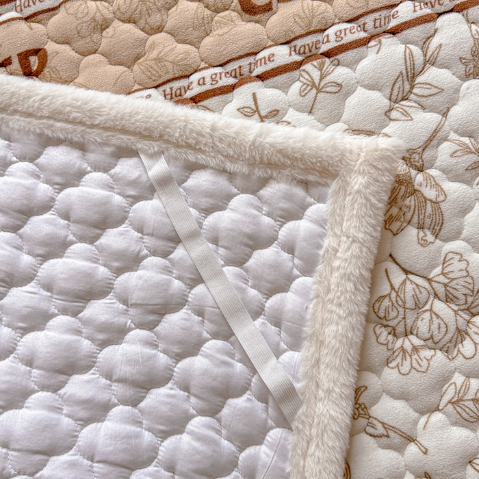 91家纺网 家纺一手货源 找家纺 慕尚家纺 2025牛奶绒床盖床褥被套三件套四件套 床垫-安逸