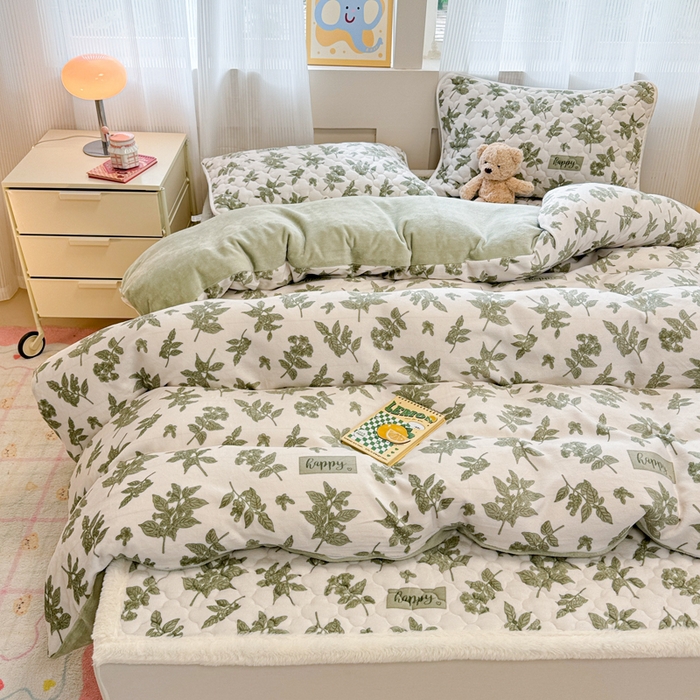 91家纺网 家纺一手货源 找家纺 慕尚家纺 2025牛奶绒床盖床褥被套三件套四件套 床垫-冬暖