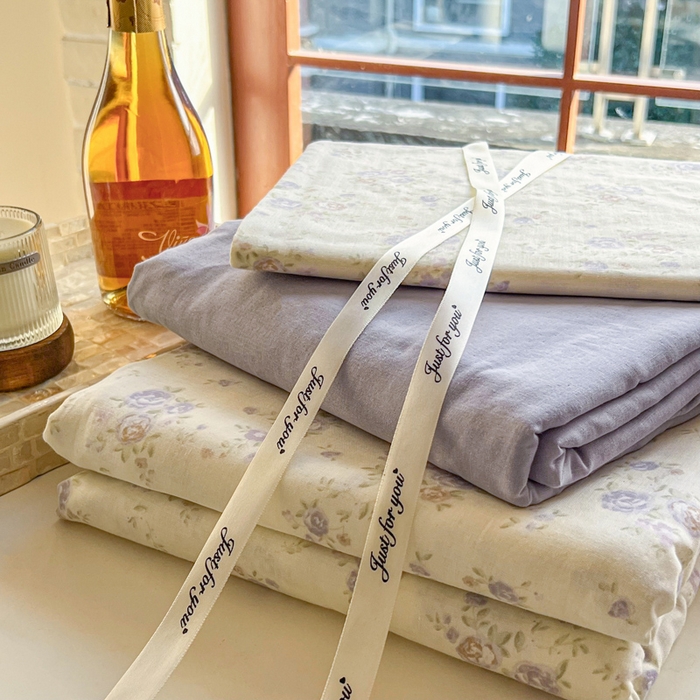 91家纺网 家纺一手货源 找家纺 一比一家纺 2025新款全棉母婴级抗菌有氧全棉双层纱亲肤全棉小清新印花三件套四件套 薄雾玫瑰