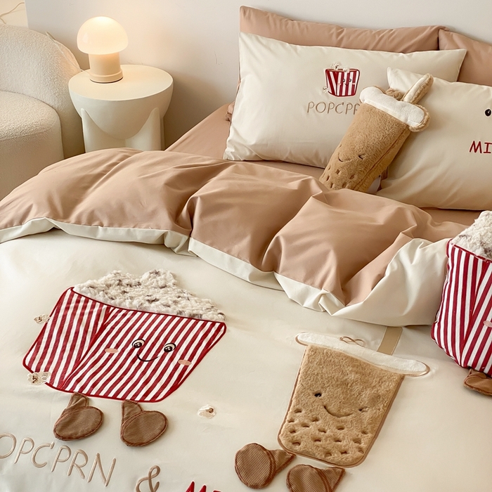 91家纺网 家纺一手货源 找家纺 朗莎家纺 2024新款卡通系列磨毛五件套 一夜暴富