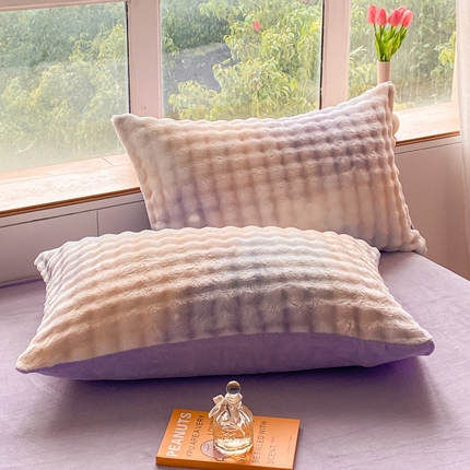 91家纺网 家纺一手货源 找家纺 斯卡诺家纺 2025新款小清新加厚高克重牛奶绒泡泡四件套网红直播爆款 星空紫