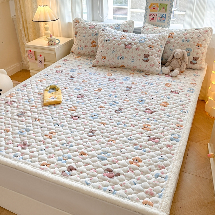 91家纺网 家纺一手货源 找家纺 慕尚家纺 2025牛奶绒床盖床褥被套三件套四件套 床垫-图图狗