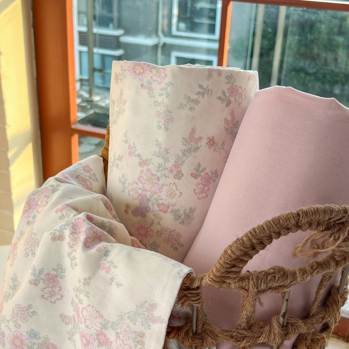 91家纺网 家纺一手货源 找家纺 一比一家纺 2025新款全棉母婴级抗菌有氧全棉双层纱亲肤全棉小清新印花三件套四件套 罗拉小姐