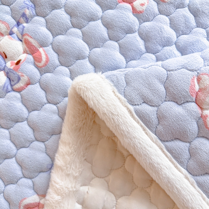 91家纺网 家纺一手货源 找家纺 慕尚家纺 2025牛奶绒床盖床褥被套三件套四件套 床垫-醒醒兔