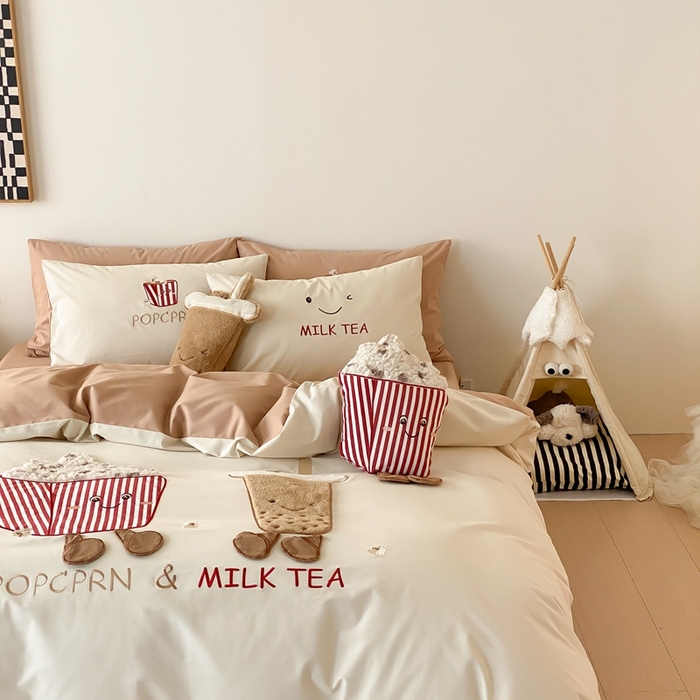 91家纺网 家纺一手货源 找家纺 朗莎家纺 2024新款卡通系列磨毛五件套 一夜暴富