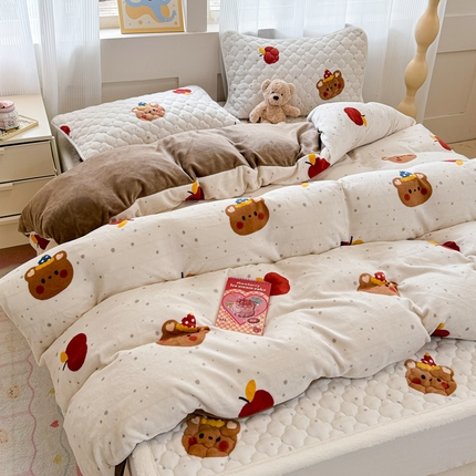 91家纺网 家纺一手货源 找家纺 （总）慕尚家纺 2025牛奶绒床盖床褥被套三件套四件套