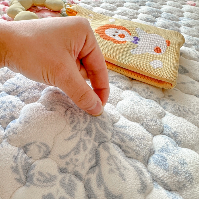 91家纺网 家纺一手货源 找家纺 慕尚家纺 2025牛奶绒床盖床褥被套三件套四件套 床垫-画意