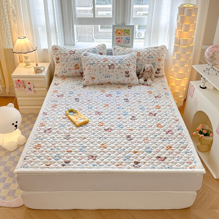 91家纺网 家纺一手货源 找家纺 慕尚家纺 2025牛奶绒床盖床褥被套三件套四件套 床垫-图图狗