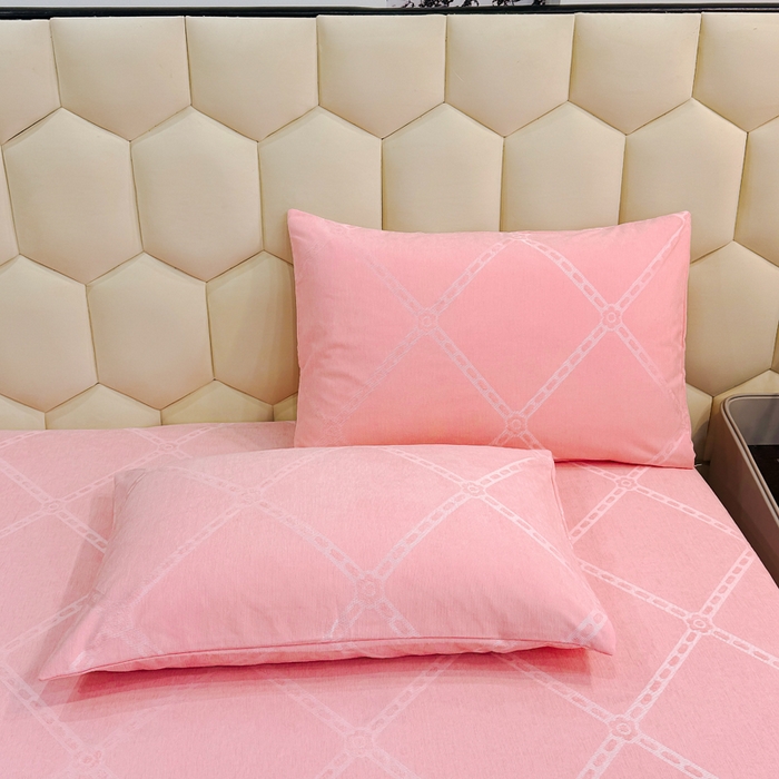 91家纺网 家纺一手货源 找家纺 太阳树家纺 2025新款A类雪尼尔提花绒床笠 安东尼-粉