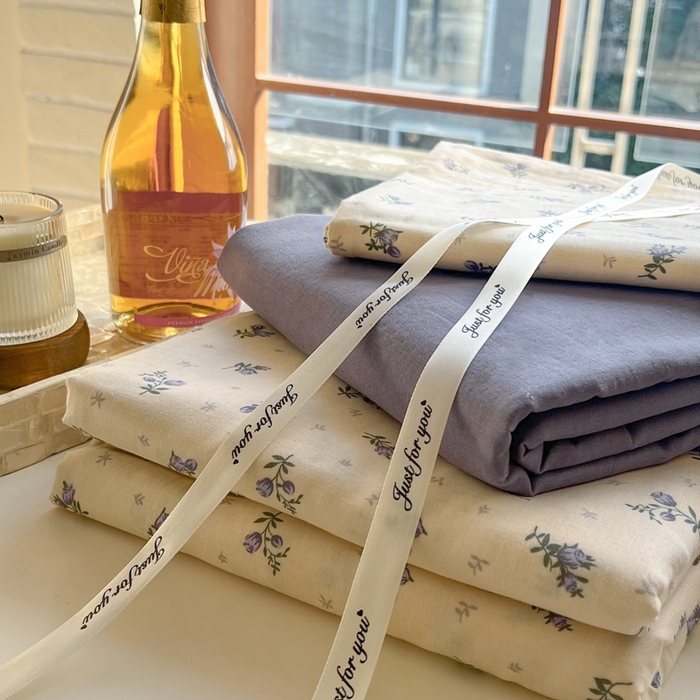 91家纺网 家纺一手货源 找家纺 一比一家纺 2026新款全棉母婴级抗菌有氧全棉双层纱亲肤全棉小清新印花三件套四件套 不止玫瑰