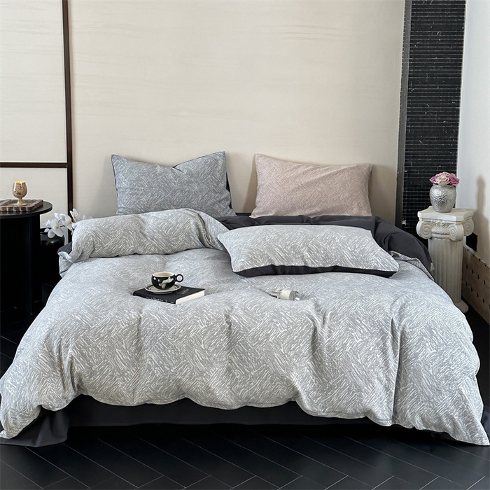 91家纺网 家纺一手货源 找家纺 （总）梦享生活家居 2024新款色织三层提花墨尔本系列四件套